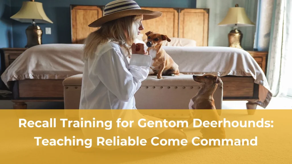 Recall training for gentom deerhounds teaching reliable come command